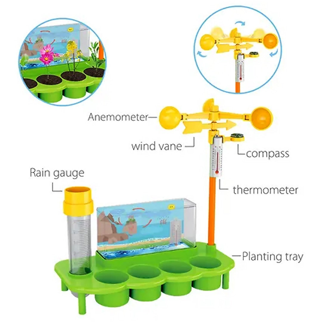 COO11 Combo Plant Growing Set- Stem Weather Station Water Table & Plant Tree Kids Fun Game Toys, Outdoor Garden Toy Encourages Creative Play, Safe & Portable Kids Table for Girls & Boys 8+ Years