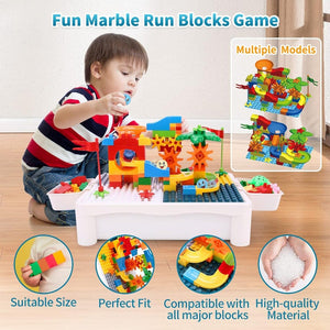 Coo11 Kids Multi functional Building Block Table, Educationa Creative Toys, High Quality, Fun Learning Game, Portable, Lightweight, Perfect gift for Boys & Girls, Suitable for 3+