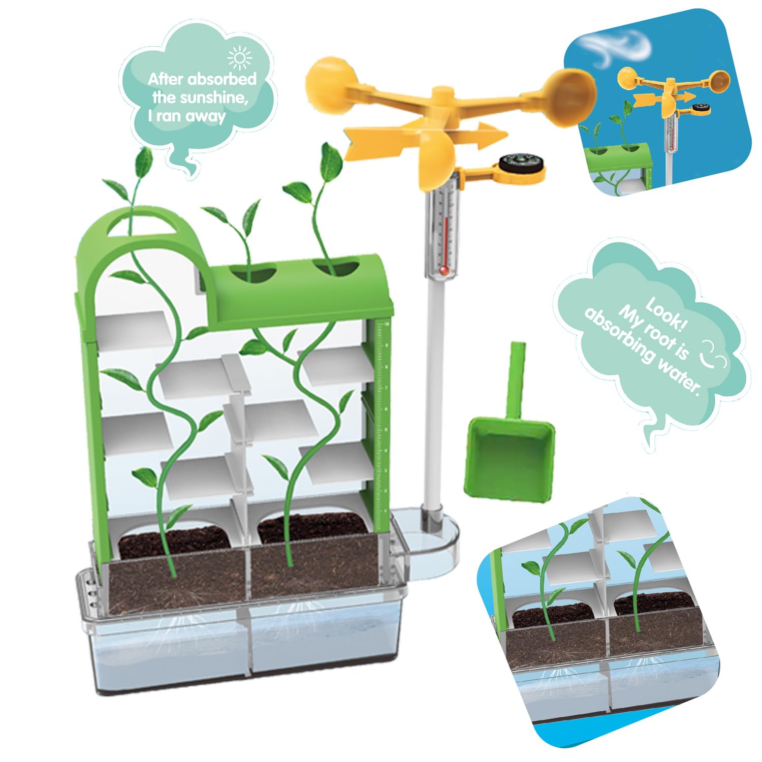 COO11 Combo Plant Growing Set- Stem Weather Station Water Table & Plant Tree Kids Fun Game Toys, Outdoor Garden Toy Encourages Creative Play, Safe & Portable Kids Table for Girls & Boys 8+ Years