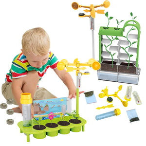 COO11 Combo Plant Growing Set- Stem Weather Station Water Table & Plant Tree Kids Fun Game Toys, Outdoor Garden Toy Encourages Creative Play, Safe & Portable Kids Table for Girls & Boys 8+ Years