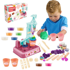 COO11 26 Pcs Clay Dough Tool Kit and 24 Pcs DIY Creative Arts & Craft Playset with Accessories Clay Extruders Roller Molds Storage Box Toy Gift Age 3+