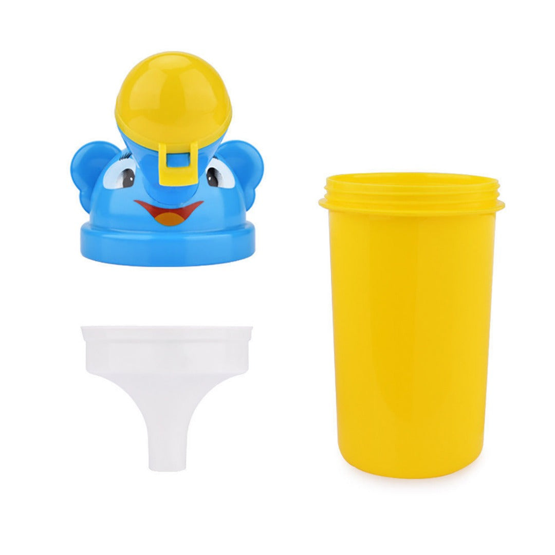 Coo11 Combo of Portable Kids Convenient and Pretty Urinal and Frog Potty Training seat and Urinal Boy and Girl Travelling Urinal Capacity 500ml Durable and Nox-Toxic