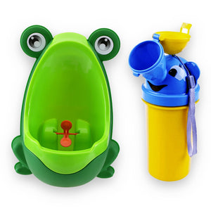 Coo11 Combo of Portable Kids Convenient and Pretty Urinal and Frog Potty Training seat and Urinal Boy and Girl Travelling Urinal Capacity 500ml Durable and Nox-Toxic