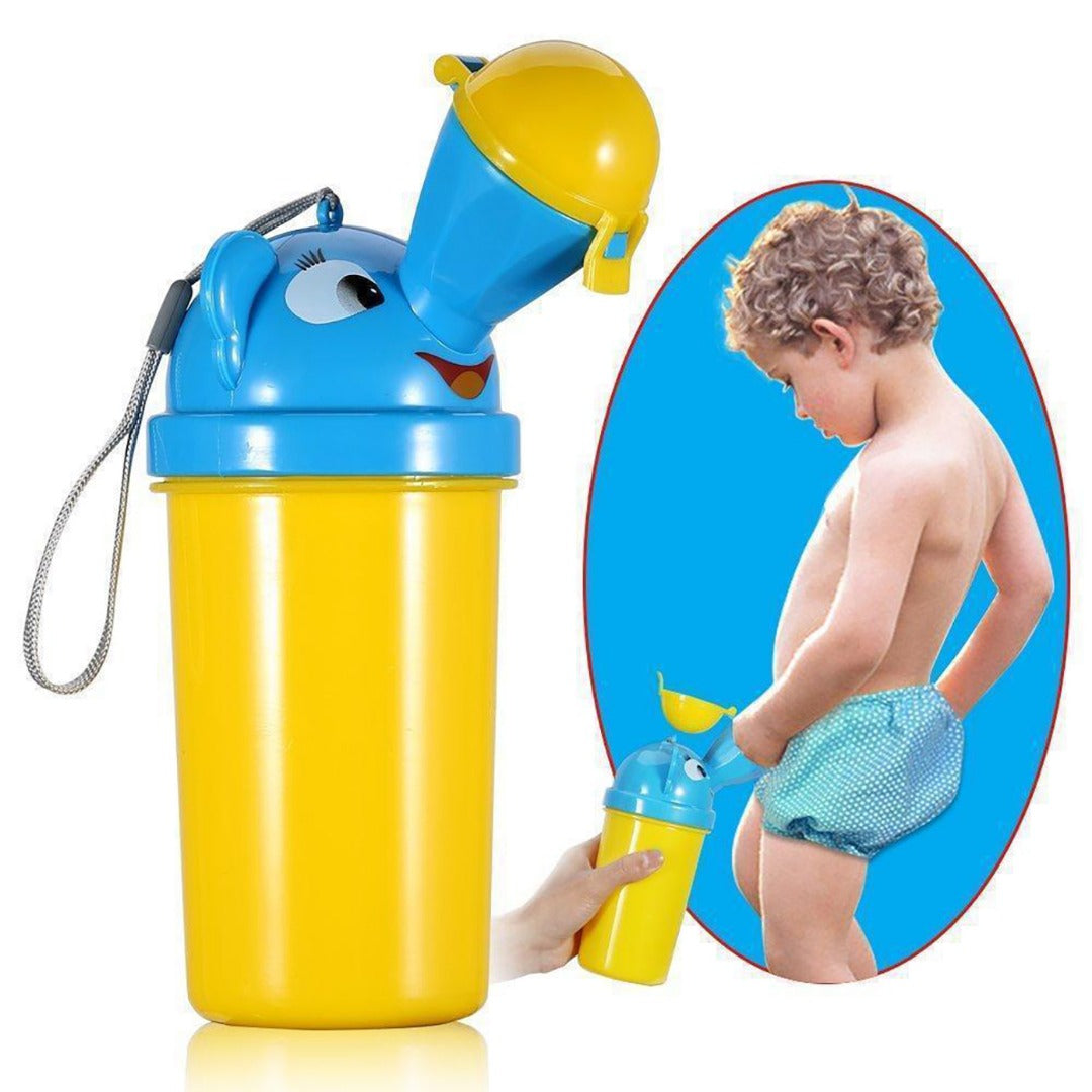 Coo11 Combo of Portable Kids Convenient and Pretty Urinal and Frog Potty Training seat and Urinal Boy and Girl Travelling Urinal Capacity 500ml Durable and Nox-Toxic