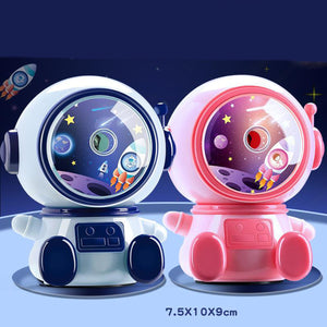 Coo11 Kids Astronaut Design Pencil Sharpener, Kindergarden Hand-Crank Cute Primary School Fun, Multifunctional, Easy Sharpening, Stationery Gift for Boys & Girls, Suitable for 3+ (Pink)