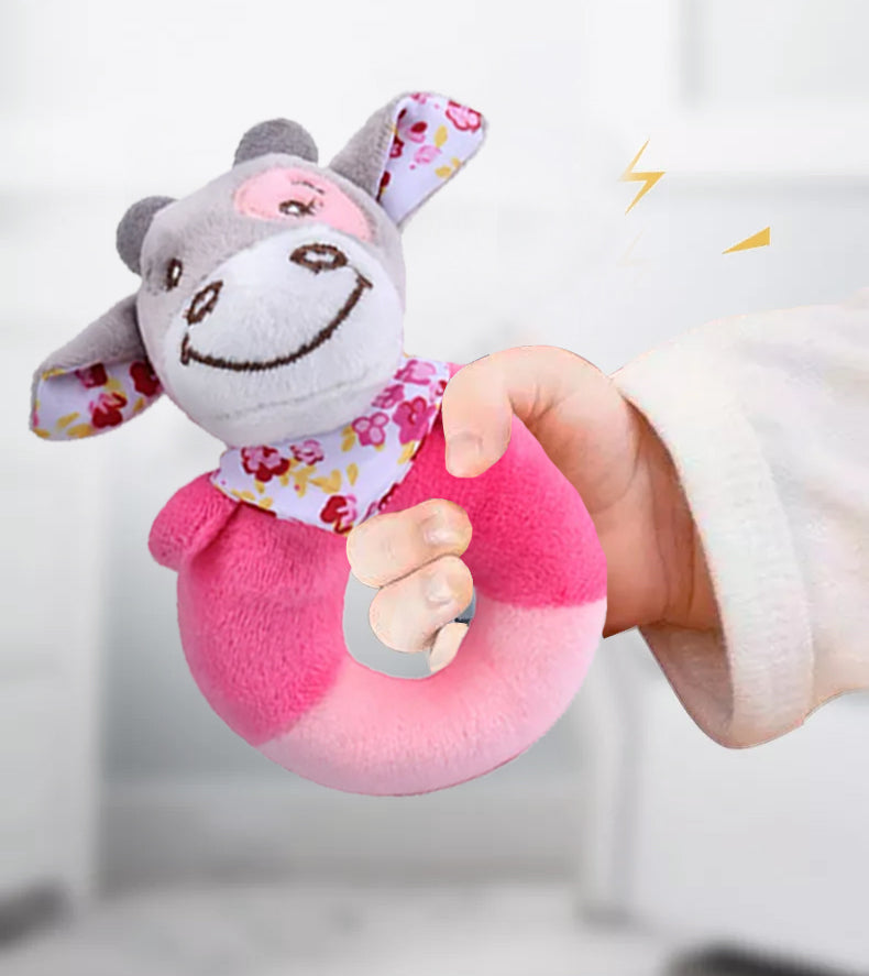 Coo11 Pink Teddy Cow Baby Stuff Toy, Cuddly Cute Soft and Safe Toy, Lightweight Easy to Carry and Easy to Clean Babies Soothed Toy, Plush Toy for kids, Unisex Suitable for age 0+ 24 Months Years Old