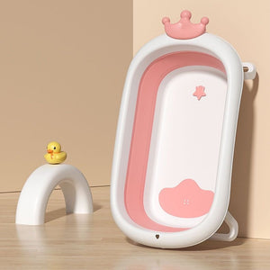 Coo11 Baby Foldable Bath Tub, Portable Safe Shower, Non-Slip Support Leg for Newborn & Toddler, Lightweight, Convenient for Travelling, Easy to Carry, Perfect Gift for Children