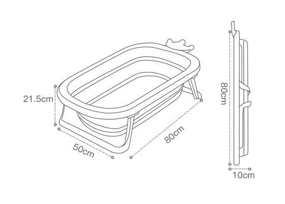 Coo11 Baby Foldable Bath Tub, Portable Safe Shower, Non-Slip Support Leg for Newborn & Toddler, Lightweight, Convenient for Travelling, Easy to Carry, Perfect Gift for Children