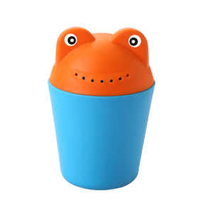 Coo11 Baby Frog Design Bath Rinse Cup, Shower Head Wash Hair Cup, Baby Shower Toys, Eye Protection Cup, Easy to Use, Lightweight, Portable, Suitable for Newborn & Toddler, Perfect Gift