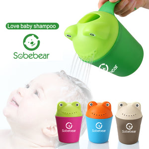 Coo11 Baby Frog Design Bath Rinse Cup, Shower Head Wash Hair Cup, Baby Shower Toys, Eye Protection Cup, Easy to Use, Lightweight, Portable, Suitable for Newborn & Toddler, Perfect Gift