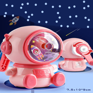 Coo11 Kids Astronaut Design Pencil Sharpener, Kindergarden Hand-Crank Cute Primary School Fun, Multifunctional, Easy Sharpening, Stationery Gift for Boys & Girls, Suitable for 3+ (Pink)