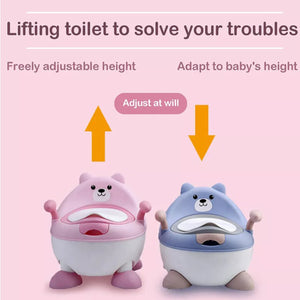 Coo11 Bear Design Potty Toilet Seat for Kids, Non-Slip, Improves Child's Development, Portable, Lightweight, Easy to Use & Clean, Perfect for Girls and Boys, Suitable for 3+ Years Kids.