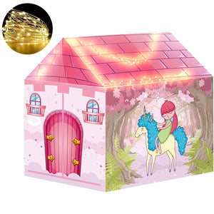 Coo11 Pretent Play Children's Play House, Princess Castle Tent House with Goat Design, Creating Personal Play Space, Indoor & Outdoor Games Toys for Girls 3 Years and up (Pink)