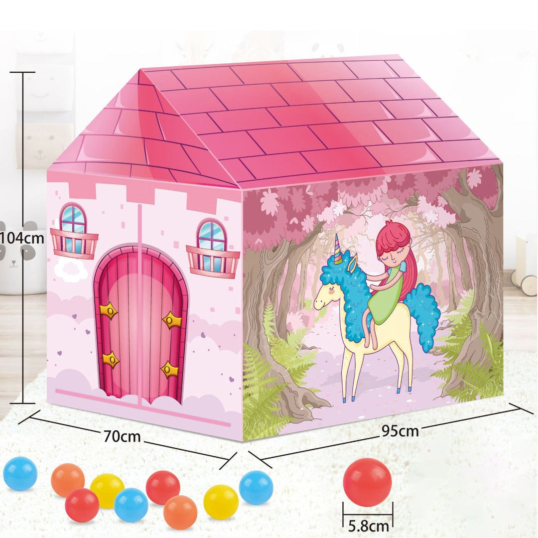 Coo11 Pretent Play Children's Play House, Princess Castle Tent House with Goat Design, Creating Personal Play Space, Indoor & Outdoor Games Toys for Girls 3 Years and up (Pink)