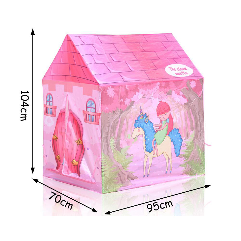 Coo11 Pretent Play Children's Play House, Princess Castle Tent House with Goat Design, Creating Personal Play Space, Indoor & Outdoor Games Toys for Girls 3 Years and up (Pink)