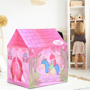 Coo11 Pretent Play Children's Play House, Princess Castle Tent House with Goat Design, Creating Personal Play Space, Indoor & Outdoor Games Toys for Girls 3 Years and up (Pink)