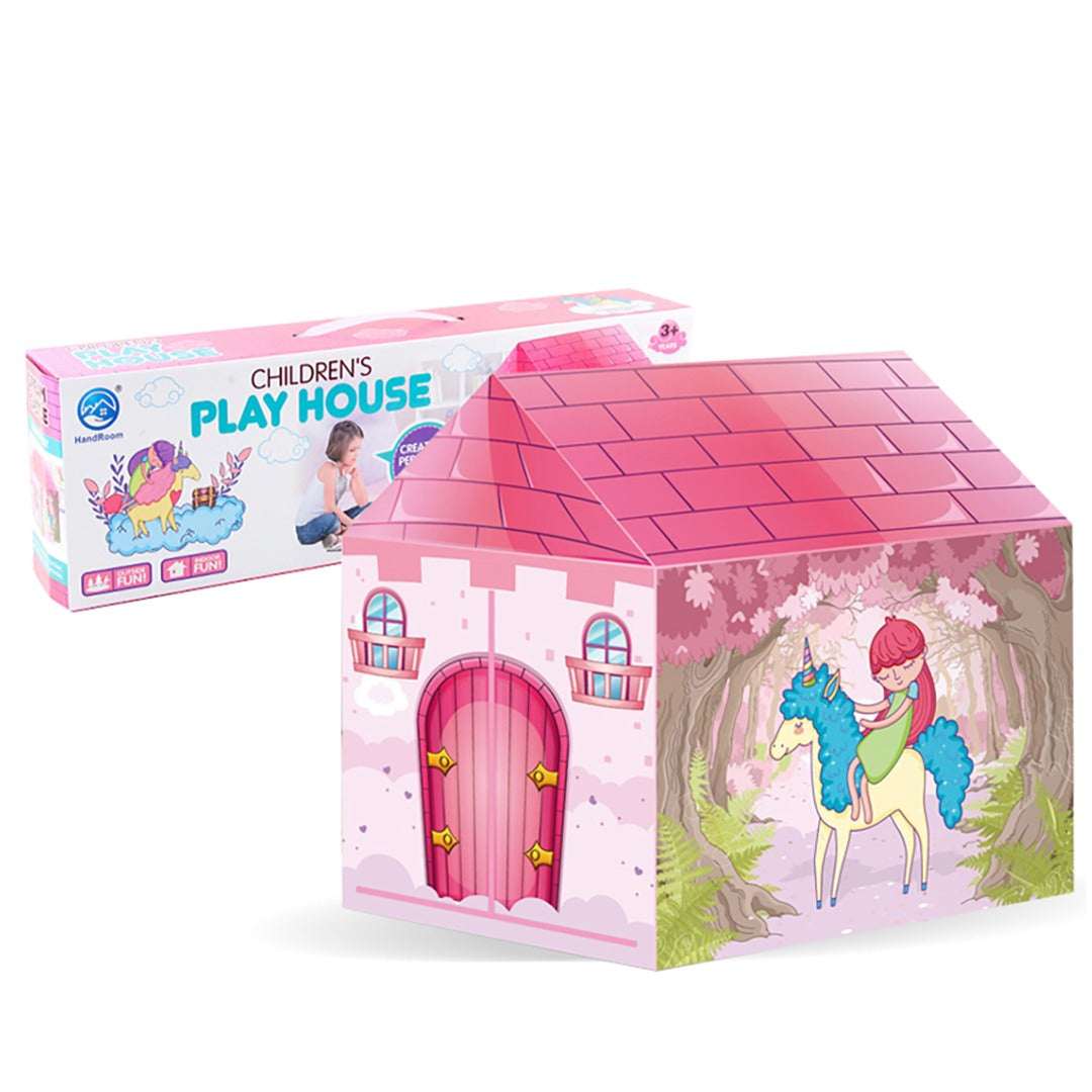 Coo11 Pretent Play Children's Play House, Princess Castle Tent House with Goat Design, Creating Personal Play Space, Indoor & Outdoor Games Toys for Girls 3 Years and up (Pink)