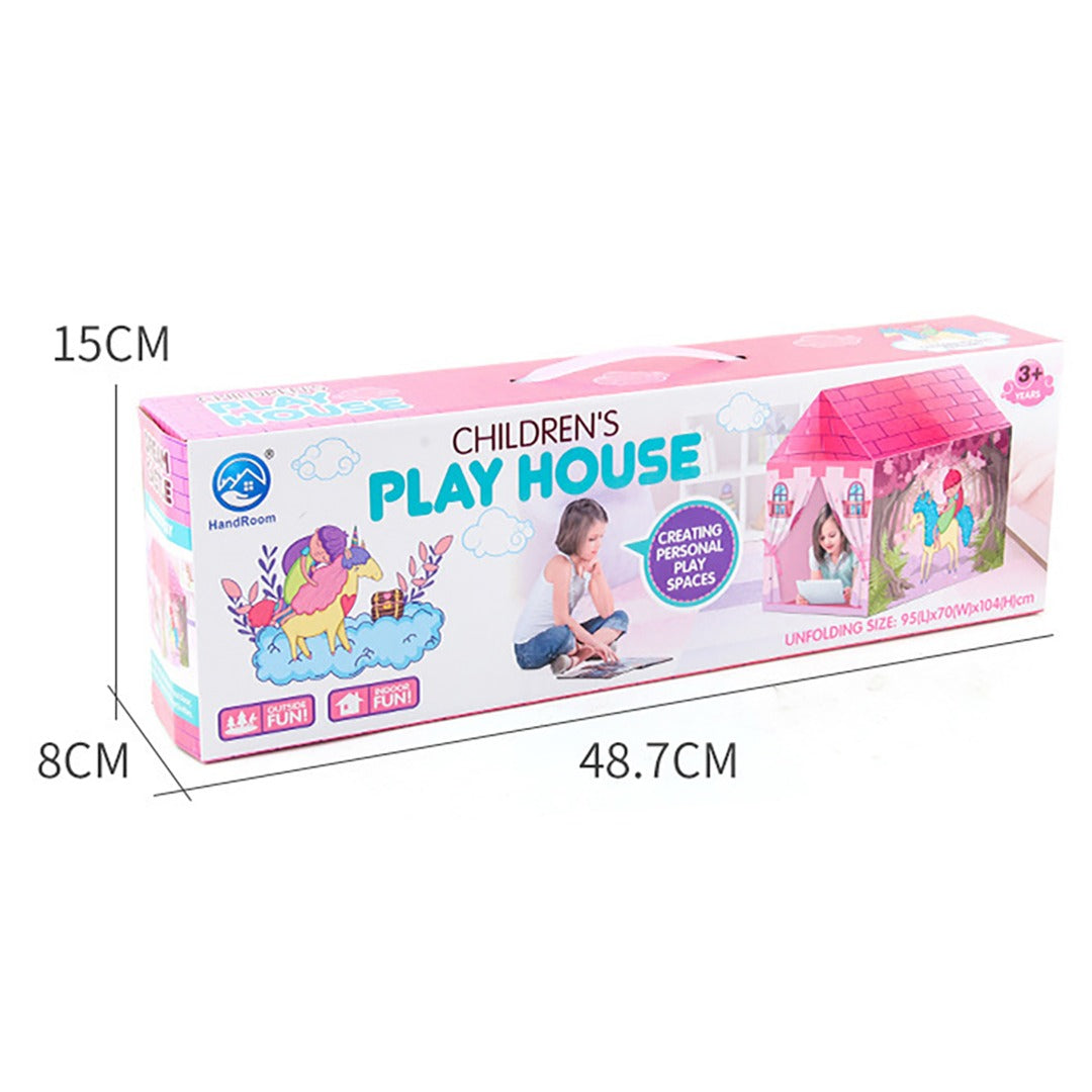 Coo11 Pretent Play Children's Play House, Princess Castle Tent House with Goat Design, Creating Personal Play Space, Indoor & Outdoor Games Toys for Girls 3 Years and up (Pink)